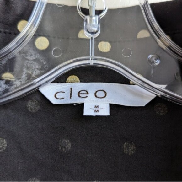 Cleo polka dot cotton blend sleeveless collared blouse - Picture 4 of 6